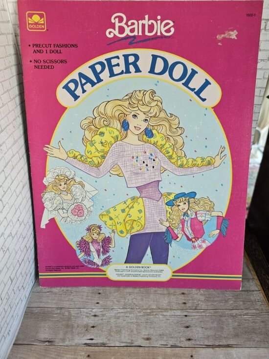 Barbie Other - Vintage 1994 Barbie Fantasy Fashions paper doll book by Golden